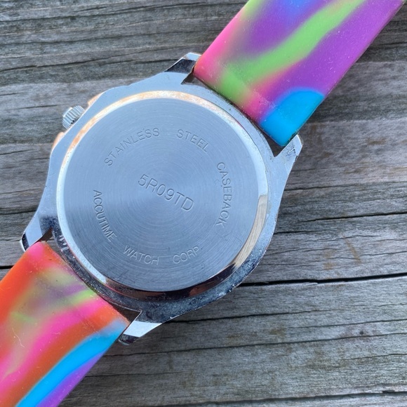Kim Rogers pastel rainbow watch w/ crystal accents - Picture 6 of 7
